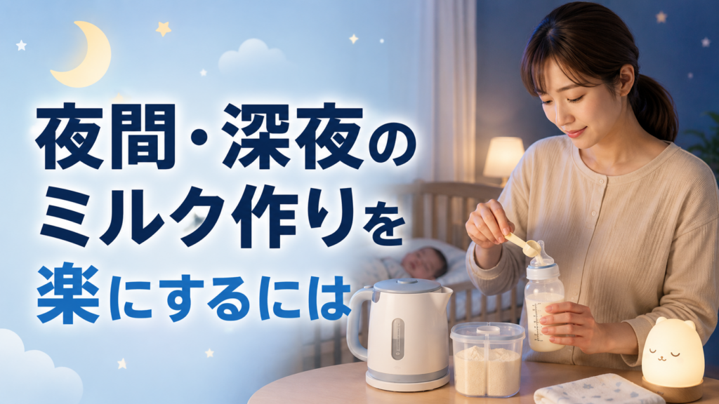 夜間のミルク作り