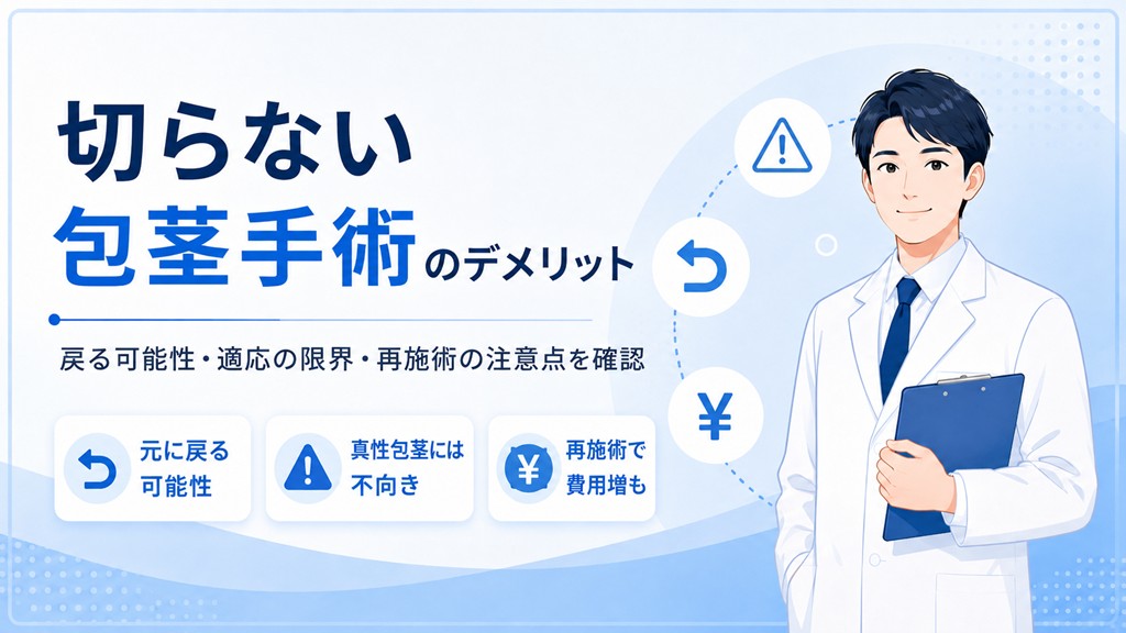切らない包茎手術のデメリット