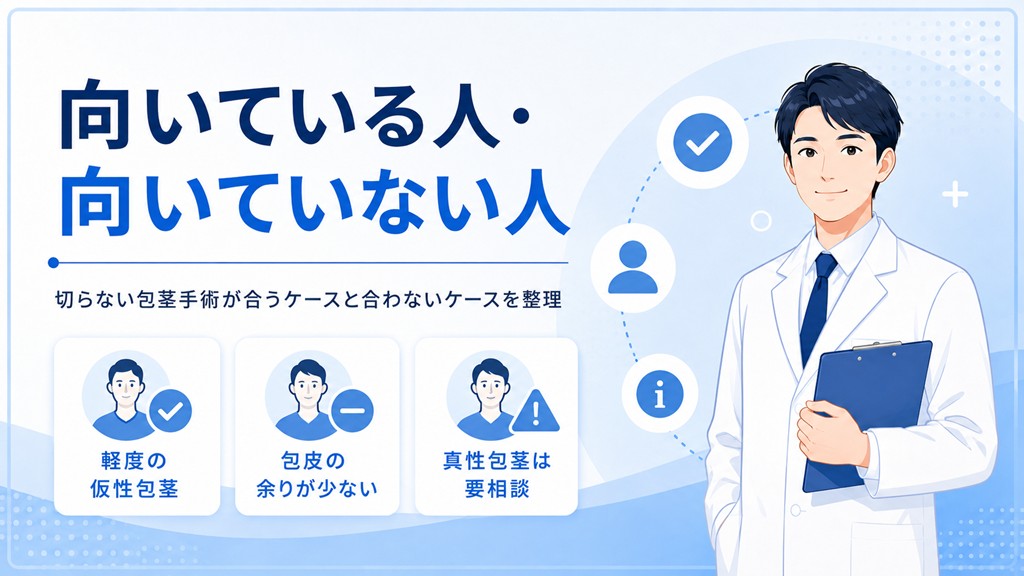 切らない包茎手術が向いている人・向いていない人