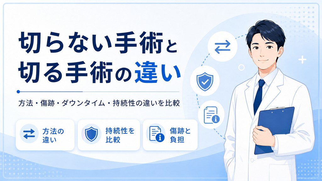 切らない包茎手術と切る包茎手術の違い