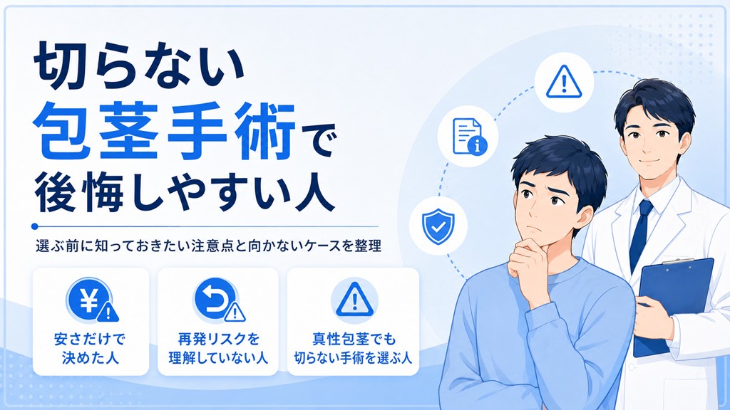 切らない包茎手術で後悔しやすい人